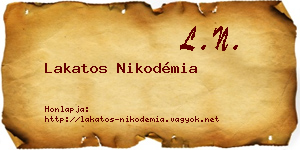 Lakatos Nikodémia névjegykártya
